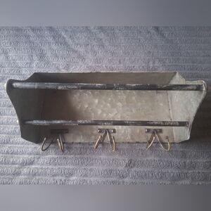 Metal Tool Box Wall Organizer with Hooks